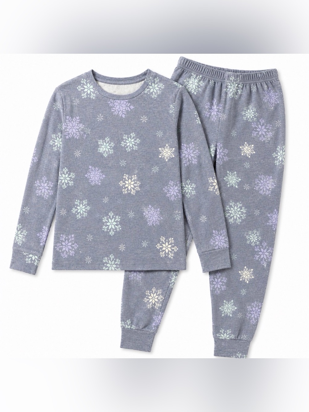 HUE Girlz Girls Pajama Set Size 12 Snowflake 2 Piece Winter NWT